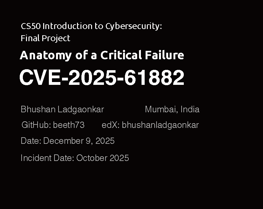 CS50 Cybersecurity Final Project — CVE-2025-61882